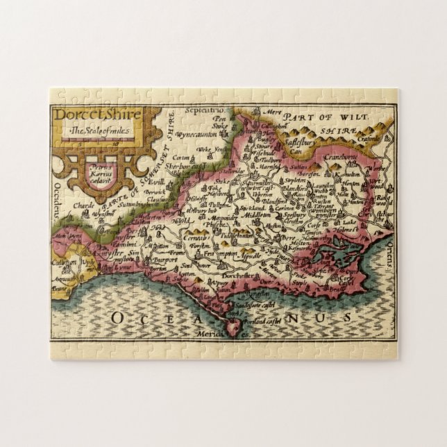 Dorset Dorsetshire County England Old Historic Kar Pussel (Horisontell)