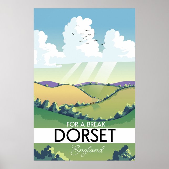 Dorset England-reseaffisch Poster (Framsidan)