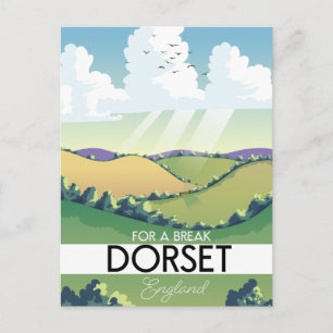 Dorset England reseaffisch Vykort
