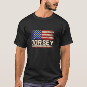 DORSEY Efternamn Tröja DORSEY Namn Amerikansk Flag