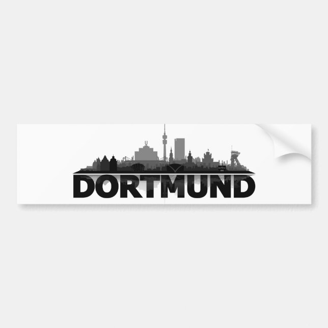 Dortmund City Skyline - Autoaufkleber Bildekal (Framsidan)