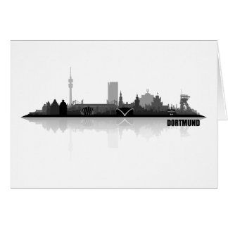 Dortmund City Skyline Hälsningskort