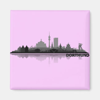 Dortmund City Skyline - Kühlschrankmagnet Magnet