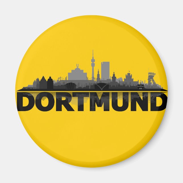 Dortmund City Skyline - Kühlschrankmagnet Magnet (Framsidan)