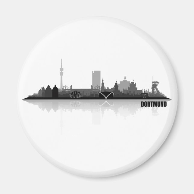 Dortmund City Skyline Magnet (Framsidan)