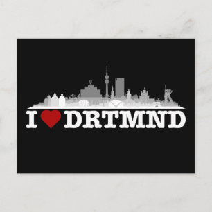 Dortmund City Skyline - Postkarte Vykort