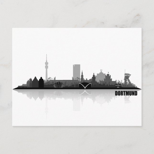 Dortmund City Skyline Vykort (Framsida)