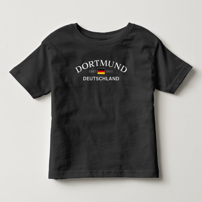 Dortmund Deutschland Coordinates German T Shirt (Framsida)