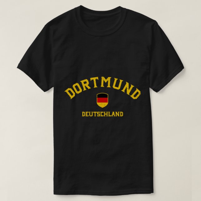 Dortmund Deutschland - Dortmund Tyskland Pullover  T Shirt (Design framsida)