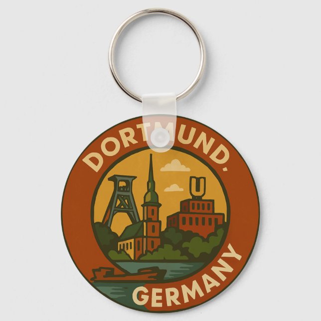Dortmund German Urban Emblem Nyckelring (Framsida)