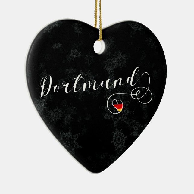 Dortmund Heart, Julgran Ornament, Tyskland Julgransprydnad Keramik (Höger)