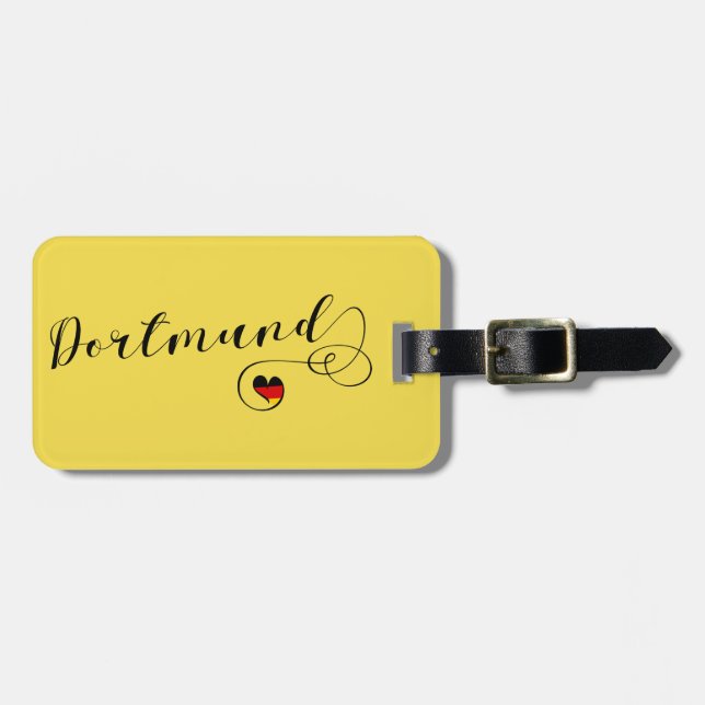 Dortmund Heart Luggage Tag-mall, Tyskland Bagagebricka (Horisontell Framsida)