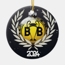 DORTMUND INSPIRED JULGRANSPRYDNAD KERAMIK