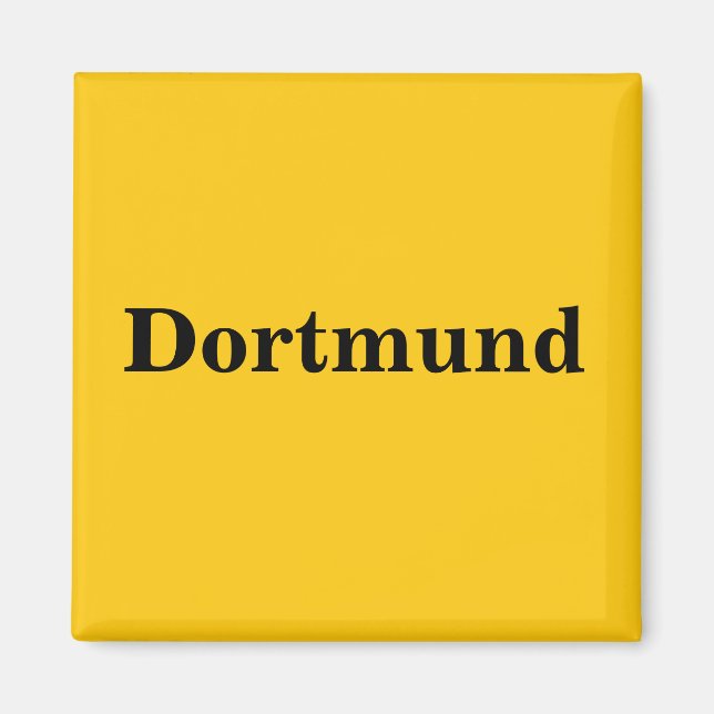 Dortmund Schild Gold - Gleb - Magnet (Framsidan)