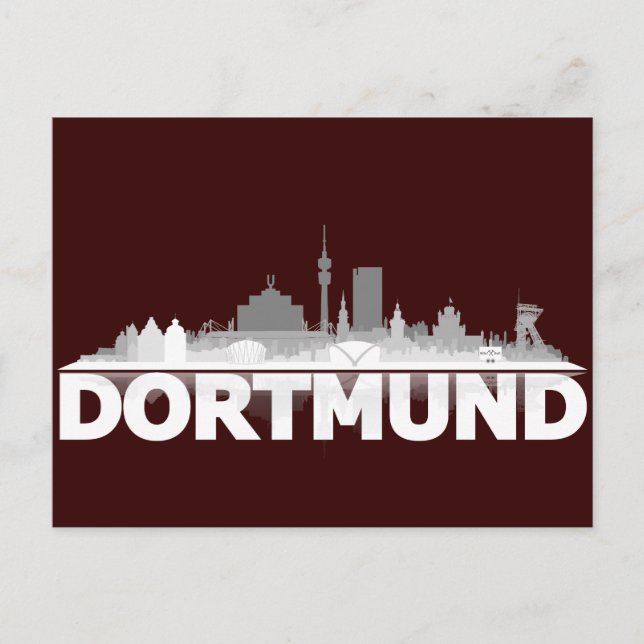 Dortmund Stadssiluett Vykort (Framsida)