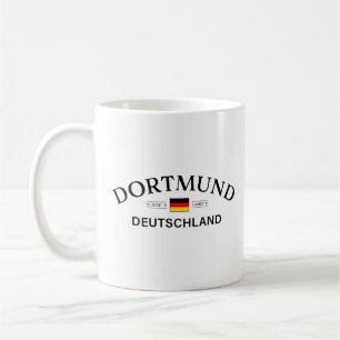 Dortmund Tyskland Koordinater Tyska Kaffemugg
