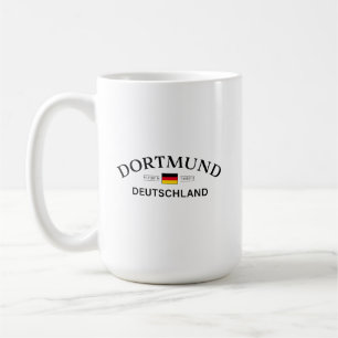 Dortmund Tyskland Koordinater Tyska Kaffemugg