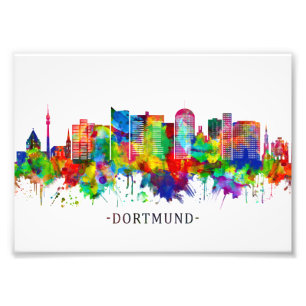 Dortmund Tyskland Skyline Fototryck