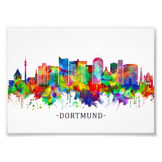 Dortmund Tyskland Skyline Fototryck (Framsidan)