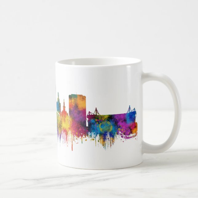 Dortmund Tyskland Skyline Kaffemugg (Höger)