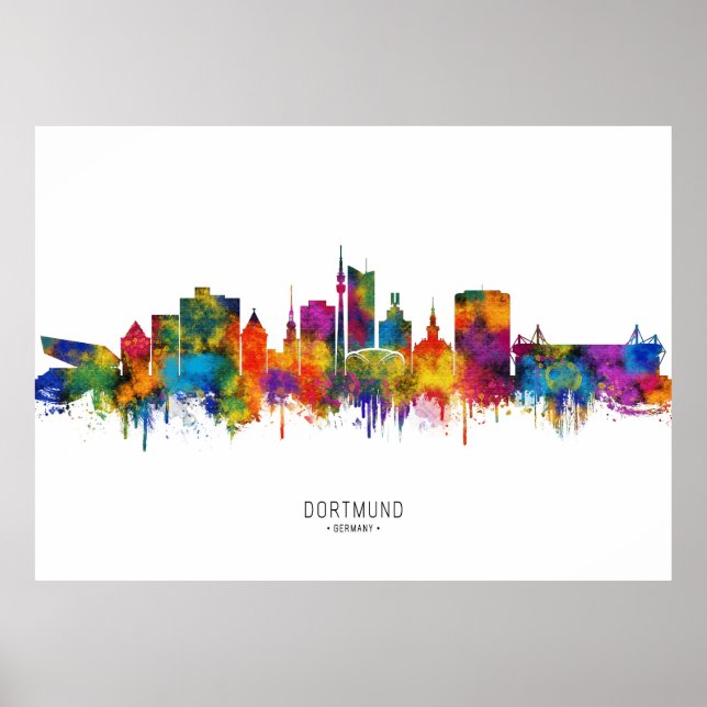 Dortmund Tyskland Skyline Poster (Framsidan)
