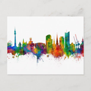 Dortmund Tyskland Skyline Vykort