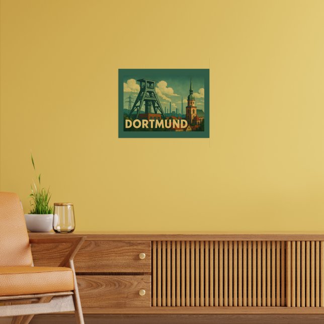 Dortmund Tyskland Stad Konst Poster (Vardagsrum 2)