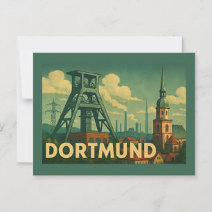Dortmund Tyskland Stad Konst Vykort