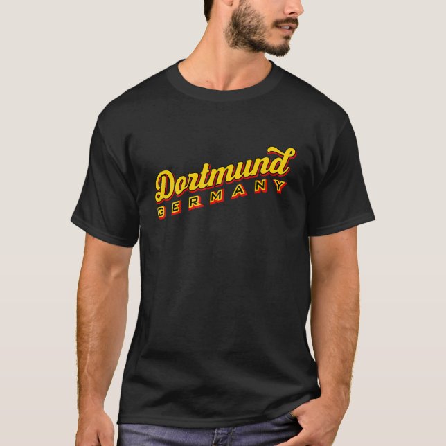 Dortmund Tyskland T Shirt (Framsida)