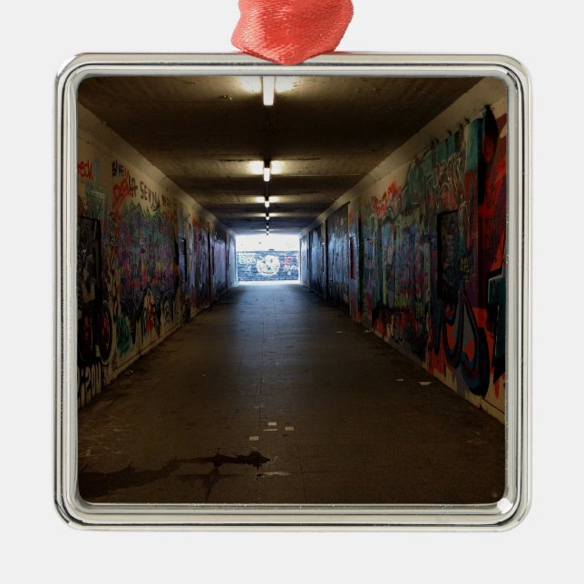 Dortmund U-Bahn Grafitti am Bahnhof Julgransprydnad Metall (Framsidan)