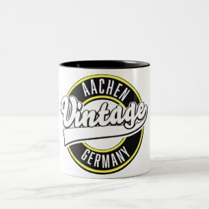 Dortmund vintage stil logotyp, 2-tonkaffe mugg