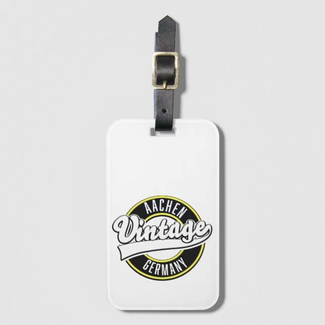 Dortmund vintage stil logotyp, bagagelapp (Framsida vertikal)
