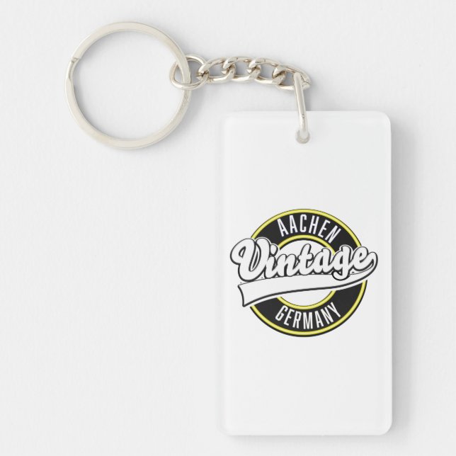 Dortmund vintage stil logotyp, nyckelkedja (Framsidan)