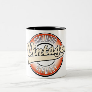 Dortmund vintage stil logotyp Två-Tonad mugg