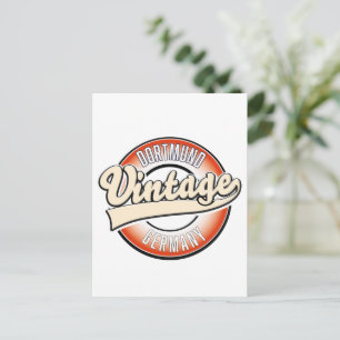 Dortmund vintage stil logotyp vykort
