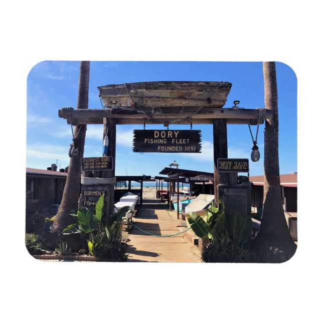 Dory Fishing Fleet, Newport Beach, Kalifornien Magnet (Horisontell)