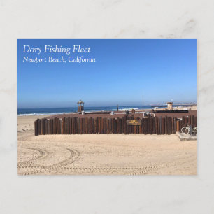 Dory Fishing Fleet, Newport Beach, Kalifornien Vykort
