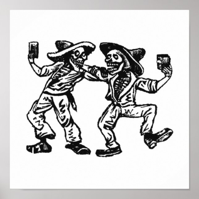 Dos Amigos Posada Calavera Poster (Framsidan)