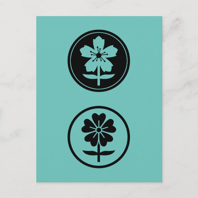 dos flores vycard vykort (Framsida)