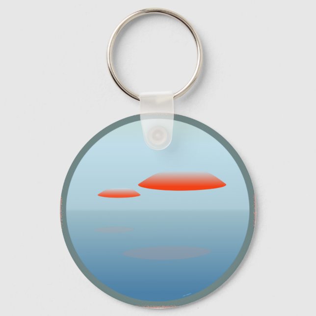 Dos Ovnis UFO Nyckelring (Framsida)