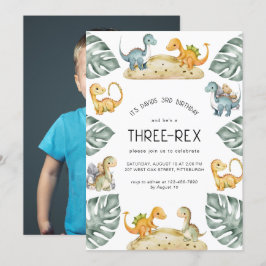 Dos, tredagarsfoto med tre Rex Party Inbjudningar