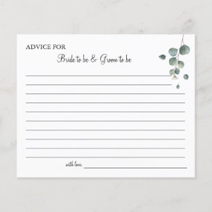 Dosering av Eucalyptus greenery Bröllop Advice-kor Flygblad