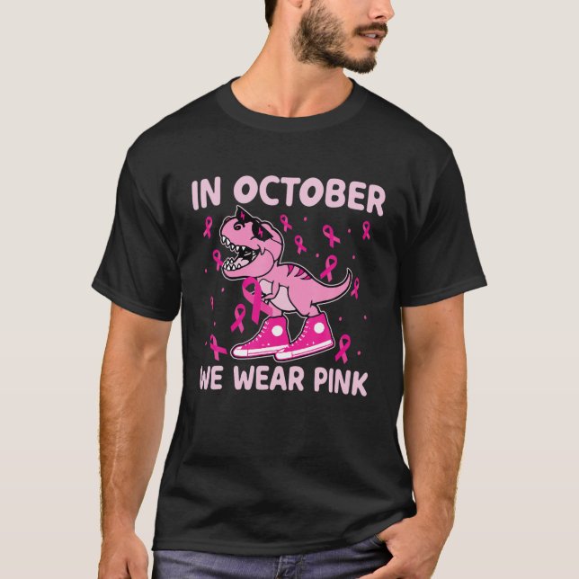 Dosering I oktober Bära Rosa bröstcancer Kid T Shirt (Framsida)