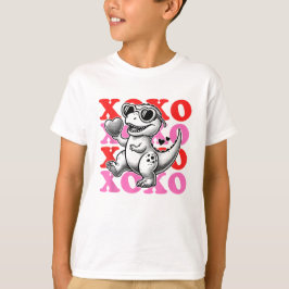 Dosering med Xoxo Mönster för alla hjärtans dag T Shirt