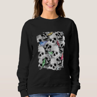 Döskallar av fjäril och regnbågsmattor t shirt