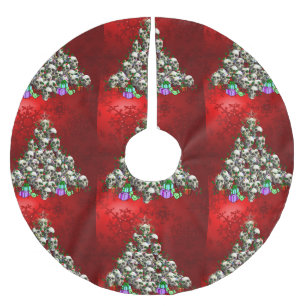 Döskallar av jul julgransmatta borstad polyester