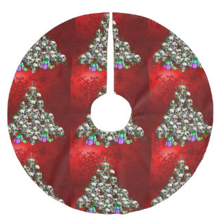 Döskallar av jul julgransmatta borstad polyester