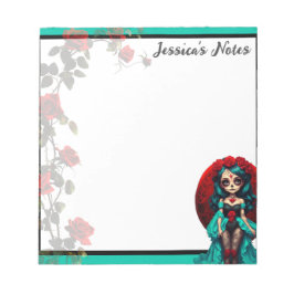 Döskallar av Röd ros och skalsocker Anteckningsblock