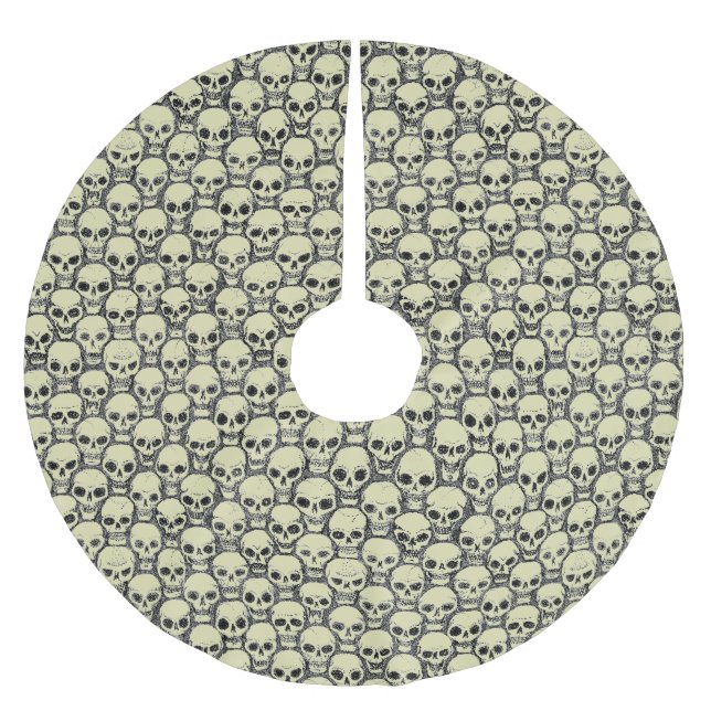 Döskallar av vägg julgransmatta borstad polyester (Framsidan)