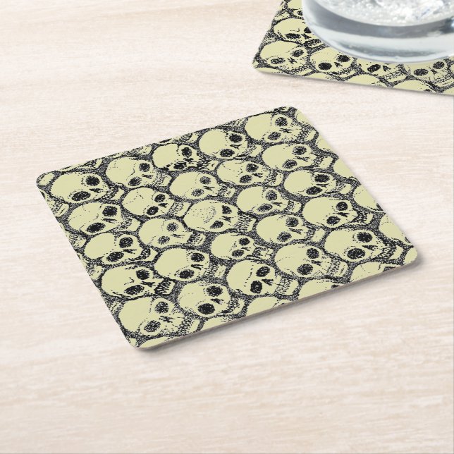 Döskallar av vägg underlägg papper kvadrat (Vinklad)